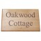 Engraved Oak - Wooden House Sign - 2 row