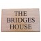 Carved Oak - Wooden House Sign - 3 row