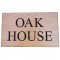 Carved Oak - Wooden House Sign - 2 row